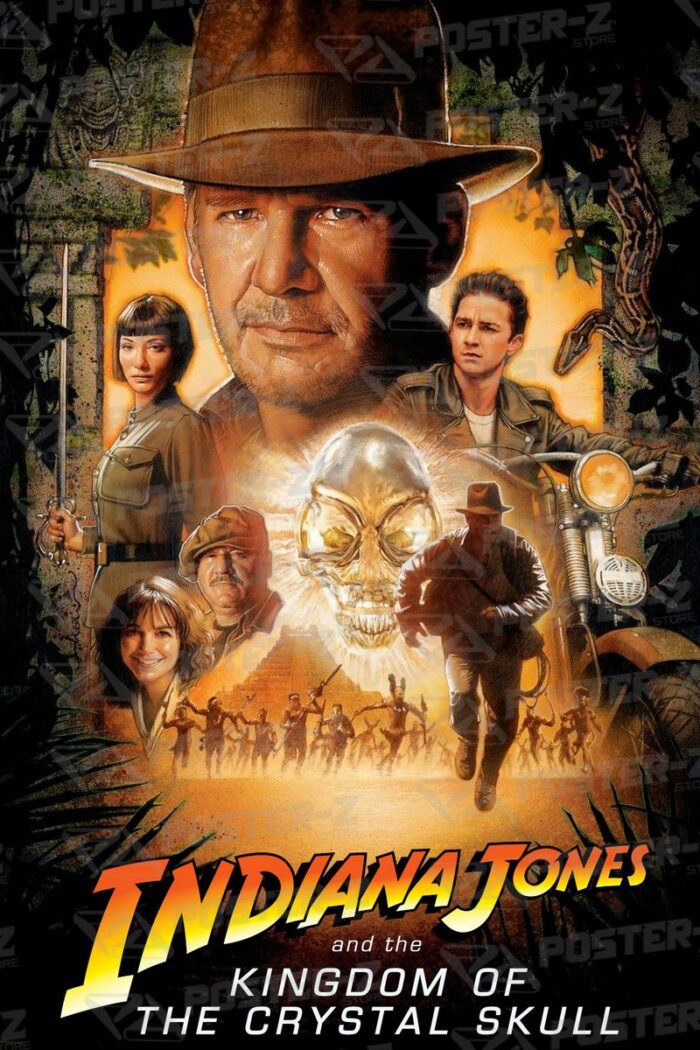 Golden Indiana Jones - And The Kingdom Of Crystal Skull Poster-Z -Store-DZ Algerie Algeria by ITsup-DZ